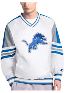 Starter Detroit Lions Mens White Enforcer Pullover Jackets