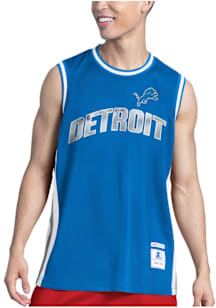 Starter Detroit Lions Blue City Name Courtside Jersey