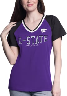 K-State Wildcats Ball Park Short Sleeve T-Shirt - Purple