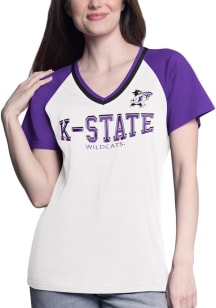 K-State Wildcats Ball Park Short Sleeve T-Shirt - White