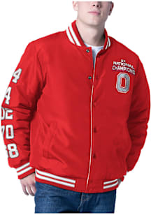 Ohio State Buckeyes Mens Red Reverse Lay Up Reversible Commemorative Medium Weight Jacket