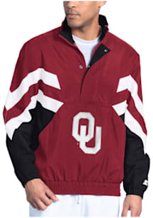 Starter Oklahoma Sooners Mens Cardinal Striker Pullover Jackets