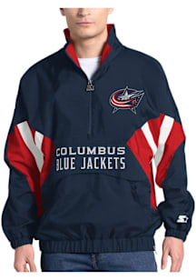 Starter Columbus Blue Jackets Mens Navy Blue Chief Pullover Jackets