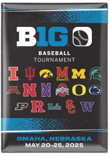 Black  Big Ten Baseball Tournament 2.5x3.5 Fridge Magnet