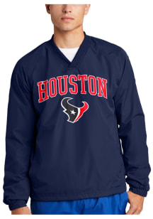Starter Houston Texans Mens Navy Blue Primary V Neck Pullover Jackets