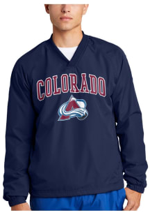 Starter Colorado Avalanche Mens Navy Blue Primary V Neck Pullover Jackets