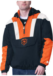 Starter Chicago Bears Mens Navy Blue Charger Pullover Jackets