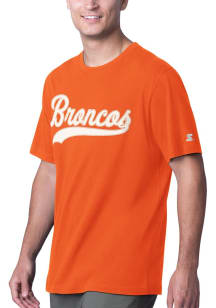 Starter Denver Broncos Orange Assist Short Sleeve Fashion T Shirt