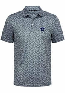 Levelwear Toronto Maple Leafs Mens Grey Frost 3D Embroidered Patch Short Sleeve Polo