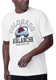 MSX by Michael Strahan Colorado Avalanche White Challenge Short Sleeve Fashion T Shirt
