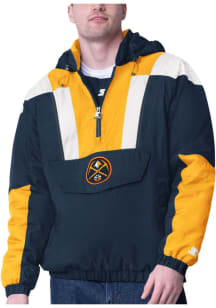 Starter Denver Nuggets Mens Navy Blue Charger Pullover Jackets