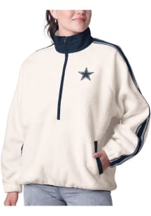 Dallas Cowboys Womens White Skilled Play Qtr Zip