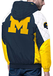 Starter Michigan Wolverines Mens All Time Pro Full Heavyweight Jacket - Blue
