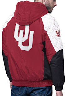Mens Oklahoma Sooners Starter Mens All Time Pro Full Heavyweight Jacket - Cardinal