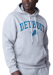 Starter Detroit Lions Mens Grey Arch Name Long Sleeve Hoodie