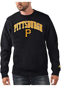 Starter Pittsburgh Pirates Mens Black Arch Name Long Sleeve Crew Sweatshirt