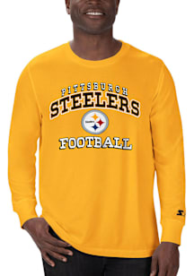 Starter Pittsburgh Steelers Gold Sport Drop Long Sleeve T Shirt