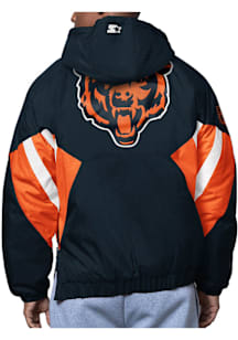 Starter Chicago Bears Mens Navy Blue The Line Up Pullover Jackets