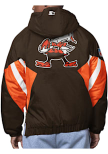 Starter Cleveland Browns Mens Brown Retro The Line Up Pullover Jackets
