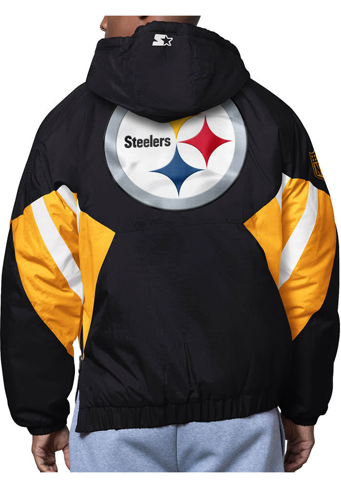 Starter Pittsburgh Steelers Mens The Line Up BLACK Pullover