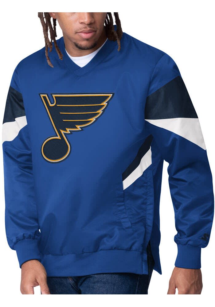 Starter St Louis Blues Mens Striker I Blue Pullover Jackets - 9439360