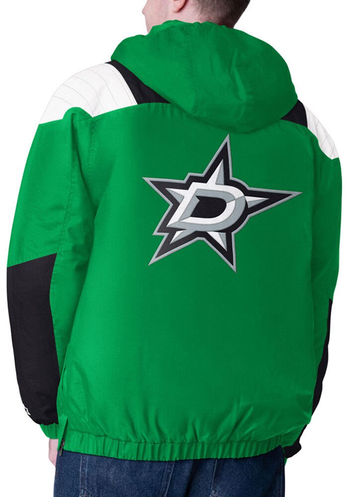 Starter Dallas Stars Mens Charger GREEN Pullover Jackets - 9439364