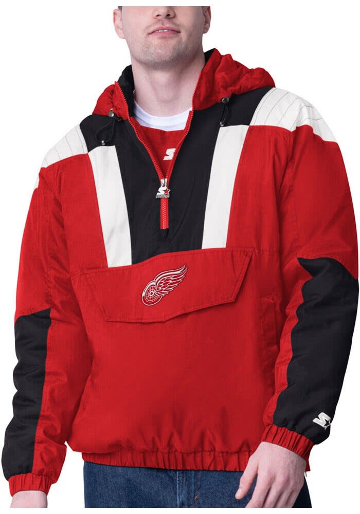 ウォームアップウェア 90s NHL RED WINGS nylon pullover jacket ウォームアップウェア 90s NHL RED WINGS nylon pullover jacket