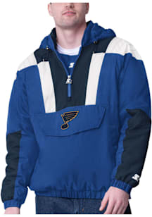 Starter St Louis Blues Mens Blue Charger Pullover Jackets