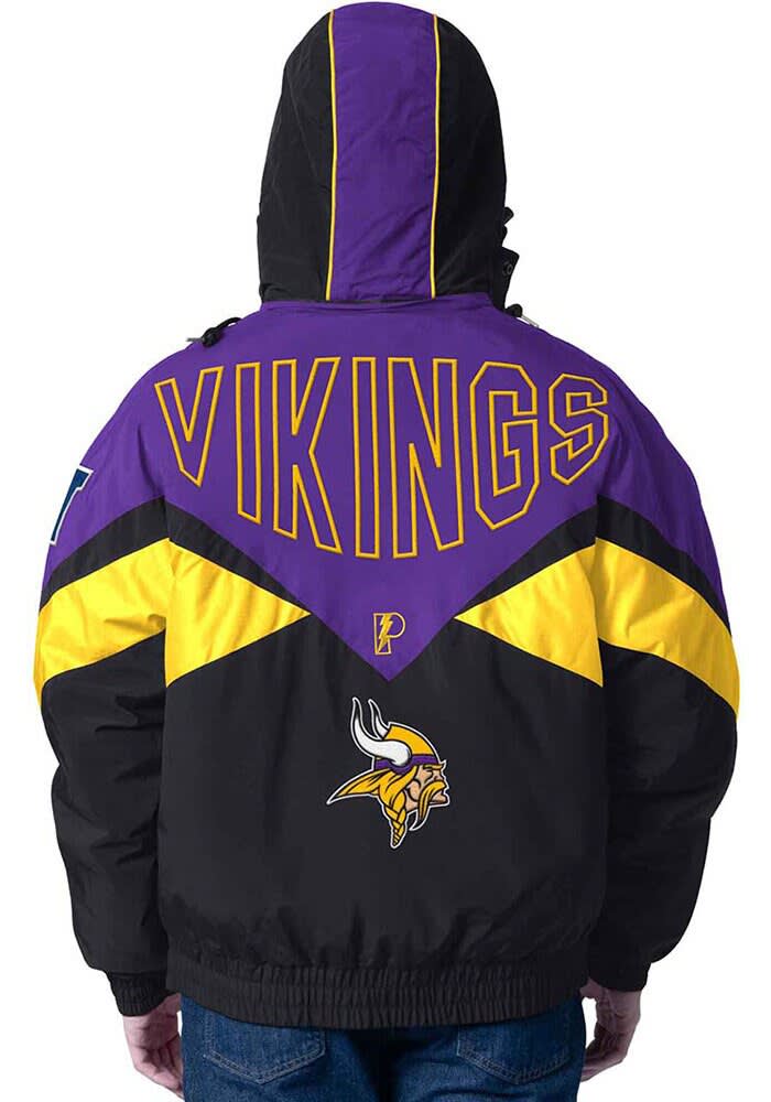 NFL Minnesota Vikings スタジャン M 黒/紫 Pro Player Minnesota Vikings Mens PURPLE Jet Heavyweight Jacket