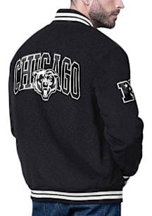 Mens Chicago Bears Starter Mens Blackout Heavyweight Jacket - Navy Blue