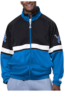 Starter Detroit Lions Mens Black The Veteran Track Jacket