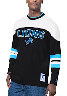 Starter Detroit Lions Black Pro Set Long Sleeve Fashion T Shirt