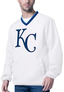 Kansas City Royals Mens White Crossover Pullover Jackets
