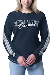 New York Yankees Womens Navy Blue Advantage LS Tee
