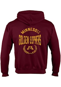 Champion Minnesota Golden Gophers Mens Maroon Front Back Powerblend Long Sleeve Full Zip Jacket