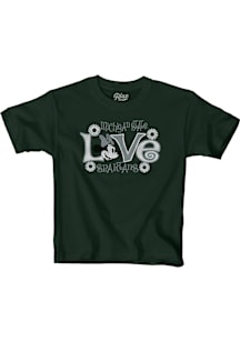 Blue 84 Michigan State Spartans Girls Green Floral Minnie Short Sleeve Tee