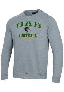 Under Armour UAB Blazers Mens Grey Football Rival Long Sleeve Crew Sweatshirt