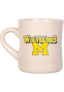 Michigan Wolverines 12oz Diner Ceramic Mug - White