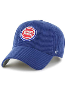 47 Detroit Pistons Thick Corduroy Clean Up Adjustable Hat - Blue