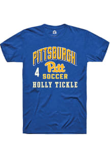 Holly Tickle Rally Mens Blue Pitt Panthers NIL Arch Logo Player T Shirt