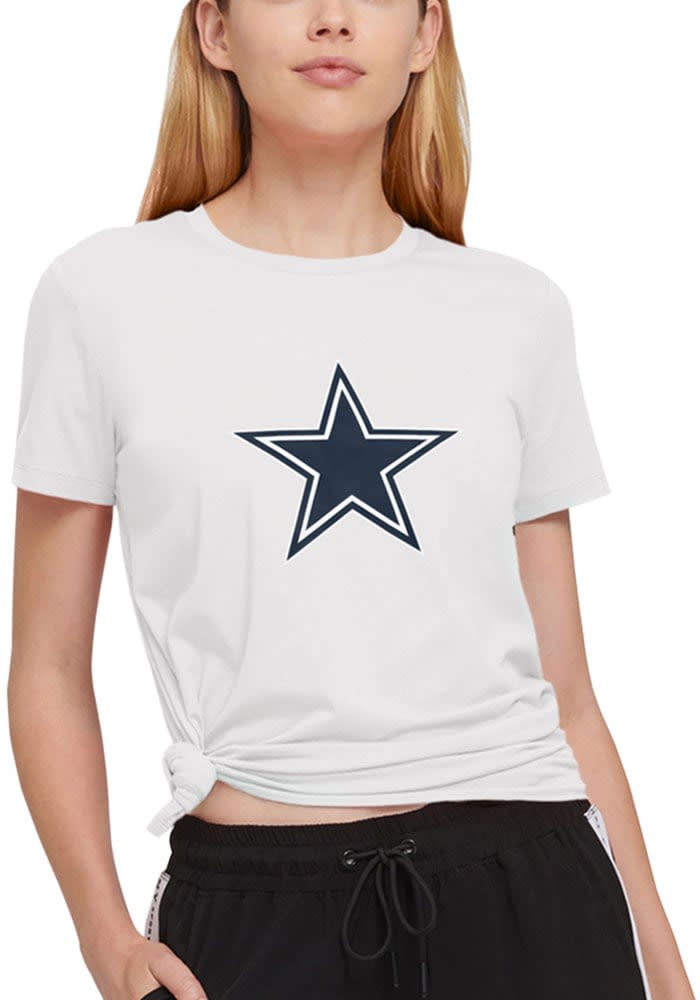 New Era Women's Dallas Cowboys Twist Front Navy T-Shirt