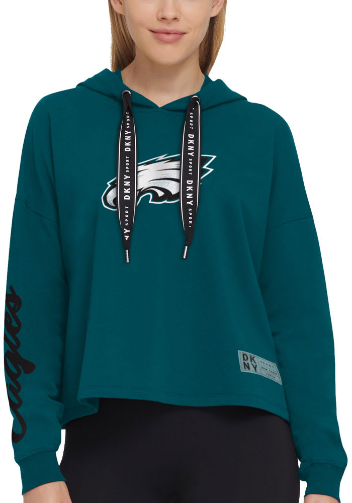 DKNY Sport Philadelphia Eagles Womens Green Suzy Hooded Sweatshirt