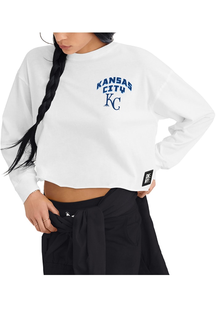 DKNY Sport Kansas City Royals Womens White Abby LS Tee