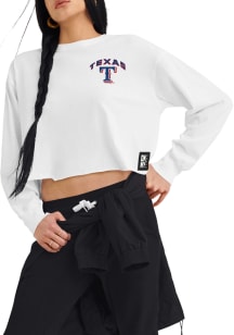 DKNY Sport Texas Rangers Womens White Abby LS Tee