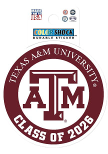 Texas A&amp;M Aggies Class of 2026 Durable Stickers - Maroon