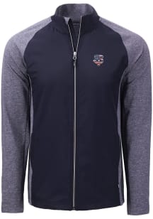Cutter and Buck Minnesota Twins Mens Navy Blue Stars and Stripes Adapt Eco Big and Tall Light Weig..