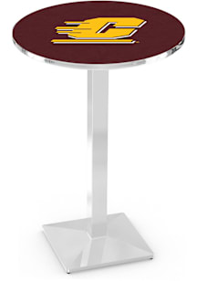Central Michigan Chippewas Chrome Square Base Pub Table