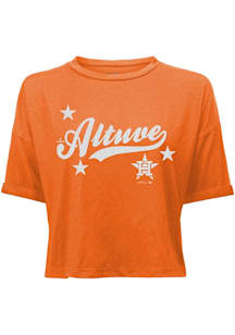 Jose Altuve Houston Astros Womens Orange Spandex Player T-Shirt