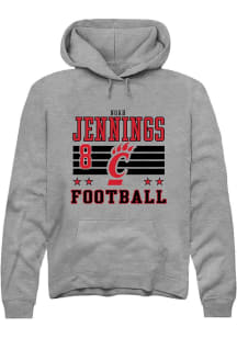 Noah Jennings Rally Mens Grey Cincinnati Bearcats NIL Striped Player Hood