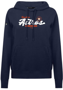 Levelwear Houston Astros Womens Navy Blue Adorn Monument Hooded Sweatshirt